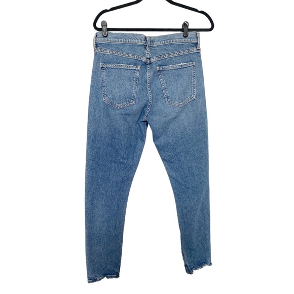 AGOLDE Toni Mid-Rise Straight Leg Jeans Boho Fall Medium Blue Dime Wash Size 28 - Picture 12 of 14